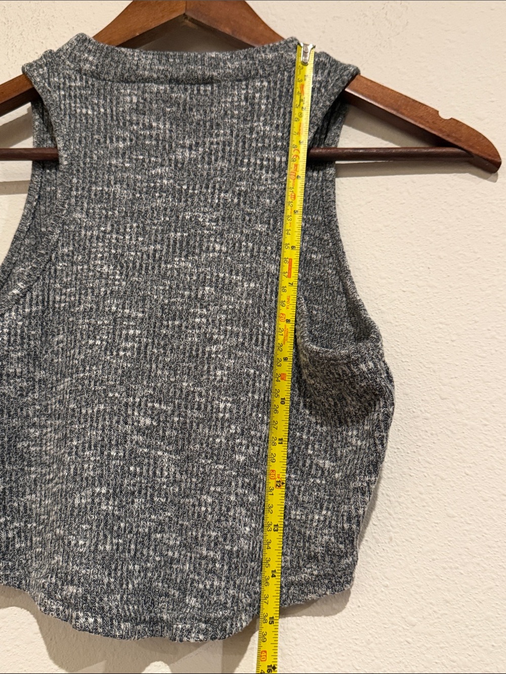 Gymshark Charcoal Ribbed Cropped Tank Top - Picture 7 of 7